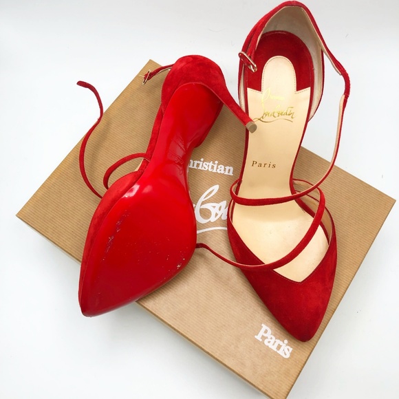 Christian Louboutin Red Cross Fliketa Red Pump - Picture 3 of 6
